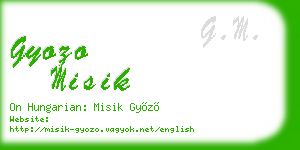 gyozo misik business card
